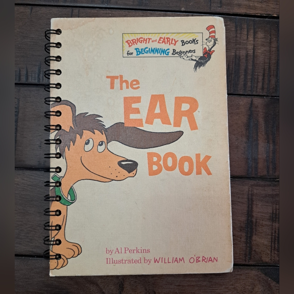 The Ear Book by Al Perkins Upcycled Spiral Notebook
